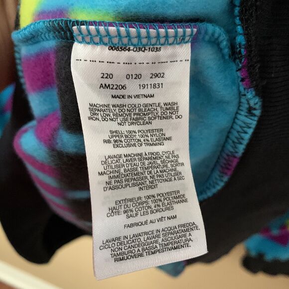 COLUMBIA Fleece Coat Sz Large Colorful High Neck Zip Pockets Aztec Print NWOT B7 - Picture 6 of 7